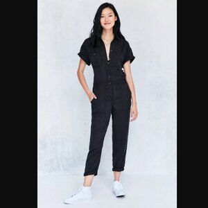 Urban Outfitters BDG Dixie Black Surplus Flight Coverall Jumpsuit S